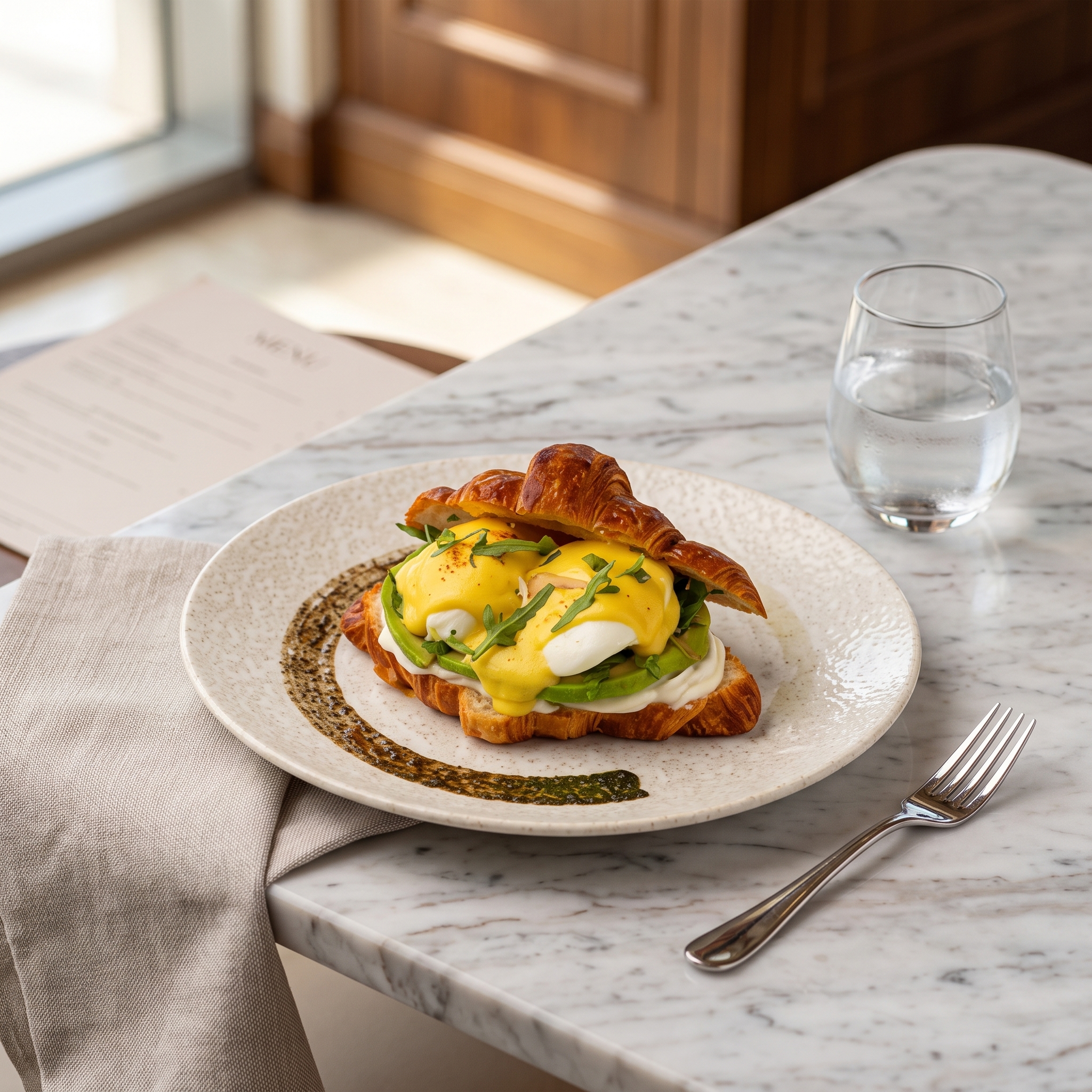 Athr Croissant Benedict